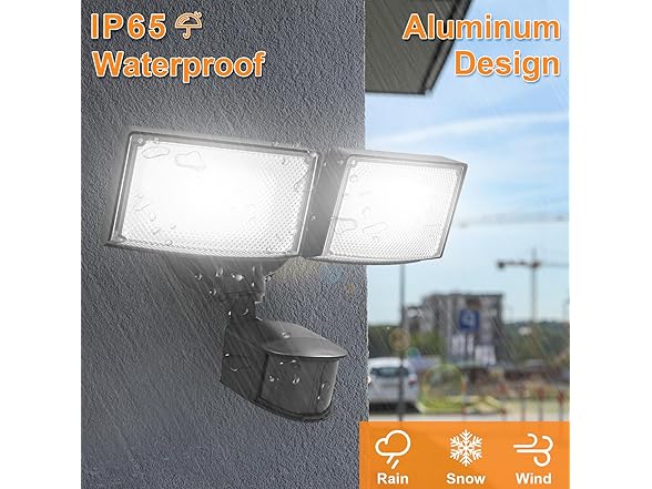 40W LED Security Lights Dual-Head Flood Wall Light 3000K/5000K Light