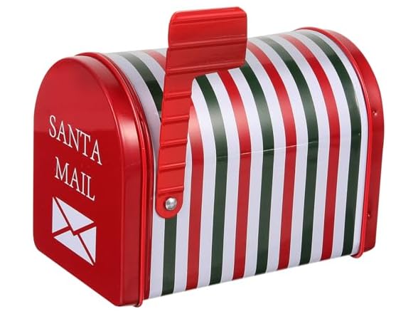 DOITOOL Christmas Tinplate Mailbox Small Containe