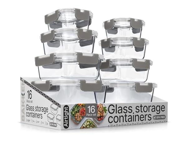 $28.99, Was $34.99, 17% Off! Bakken Borosilicate Glass Food Storage 16 Pieces dealfomo