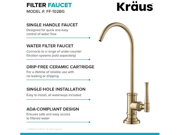 KRAUS Allyn 100% Lead-Free Kitchen Water