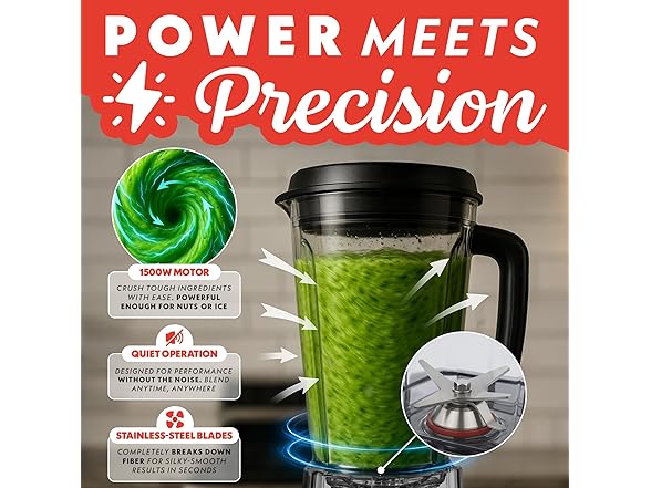 Gourmia Heavy Duty Countertop Blender 