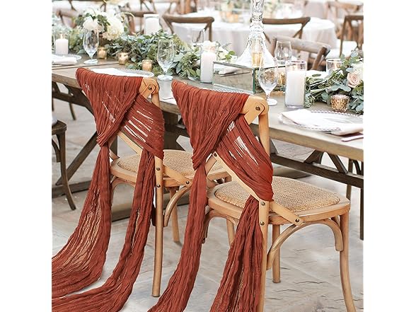 SoarDream 4 Packs 36"x120" Cheesecloth Table Runner