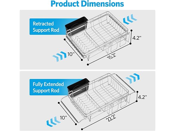 Delamu Over-the-Sink Dish Rack, Small
