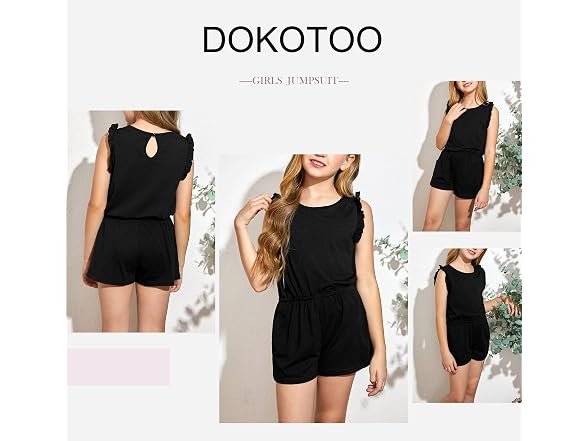 Dokotoo Girls (4-5T) Summer Cute Romper Jumpsuit