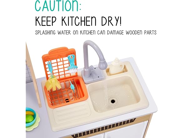 Wide Kitchen Set with Laundry Natural