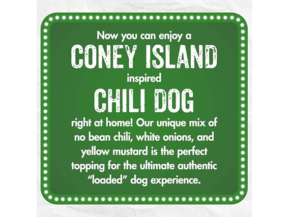Hormel Coney Island Chili, No Bean with Mustard an