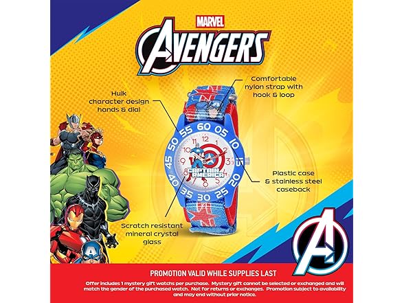 Marvel Captain America Watch Boys