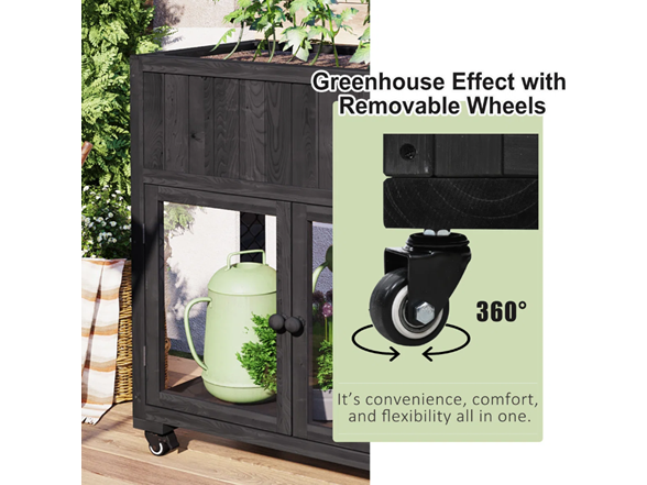 Latitude Run Raised Bed Planter w/ Wheels -Choose Color