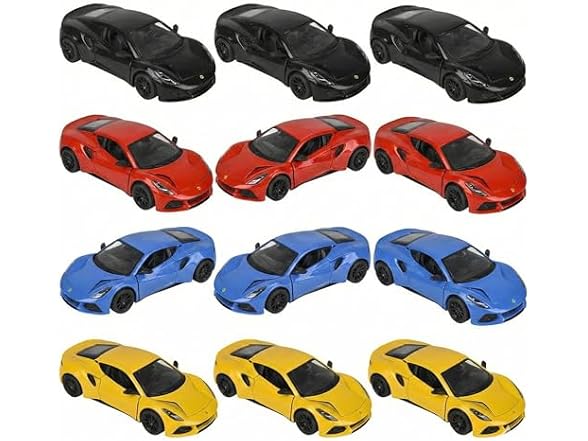 Lotus Emira Diecast Pull-Back Car Toy 12CT