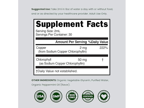 Chlorophyll Liquid Drops 60ml
