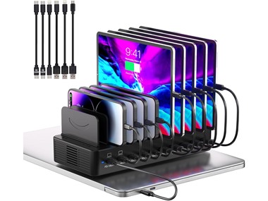 $34.99, Was $69.99, 50% Off! 10-Port USB C Fast Charger Station | 600W dealfomo