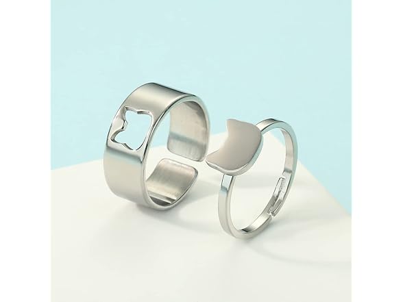 Matching Cute Animals Promise Rings