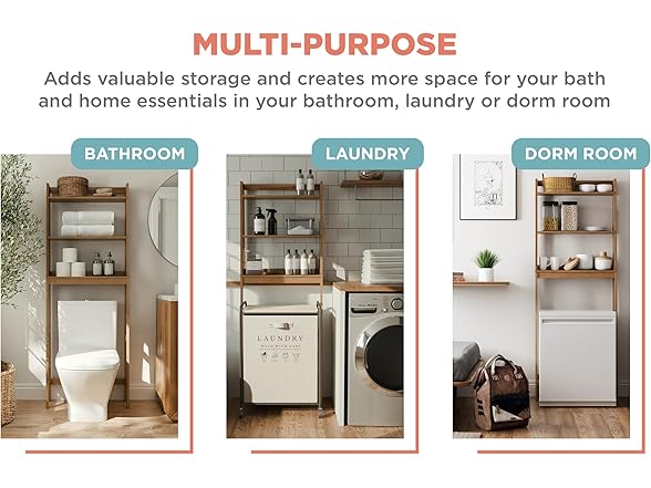 Zenna Home Bamboo Bathroom Spacesaver