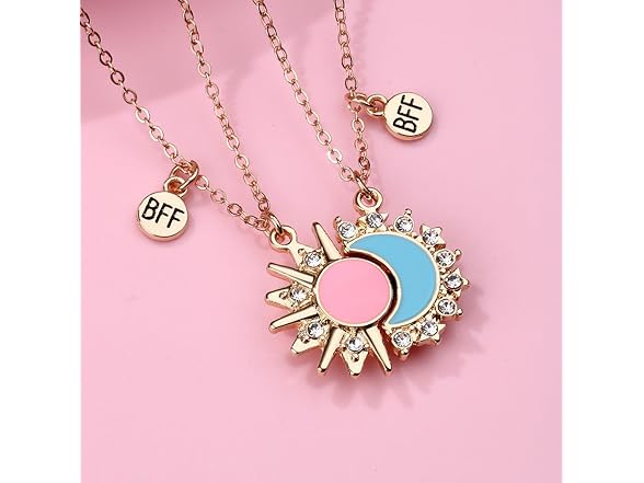 Celestial Sun Moon Friendship Necklace