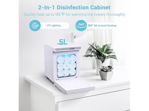 BYOOTIQUE 5L Small Hot Towel Warmer Cabinet