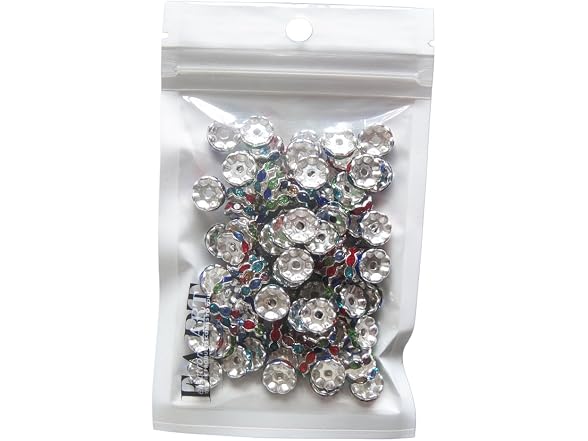 RUBYCA 100pcs 6mm Wavy Rondelle Spacer Beads Silver