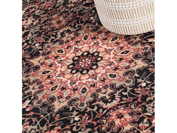 Superior Traditional Floral Medallion Border Rug