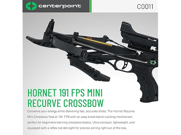 Hornet 191 FPS 80 LBS Recurve Crossbow