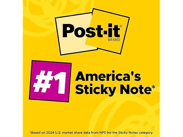 Post-it Super Sticky Notes, 24 Sticky No