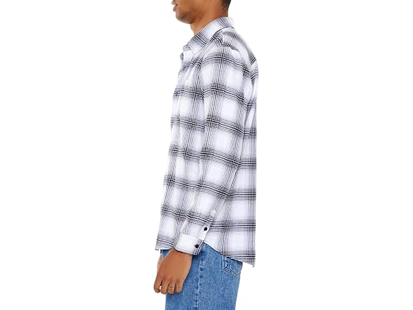 Forever 21 (S) Flannel Shirt White
