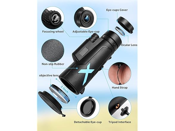 HuaZiChok High Power HD Monocular Telescope