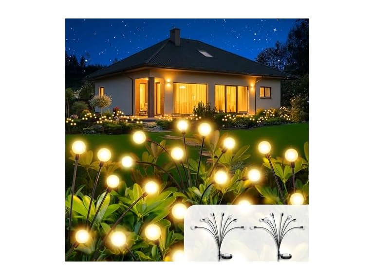 Ulaiyohome Solar Garden Lights, 2 Pack