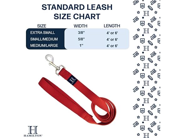 Hamilton 6 ft Nylon Dog Leash, Extra