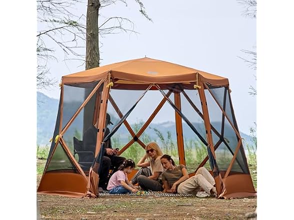 Timber Ridge Orange Pop Up Canopy Tent