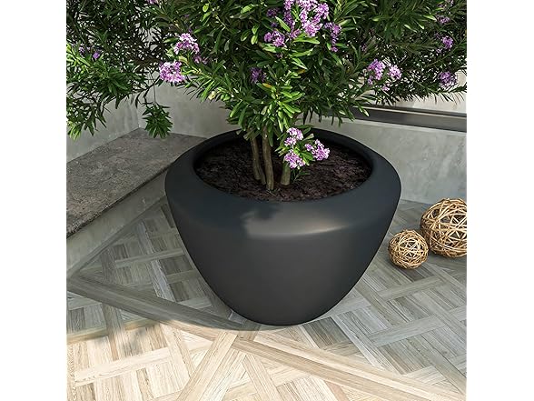 LeisureMod VP15BL Vessel Planter Black