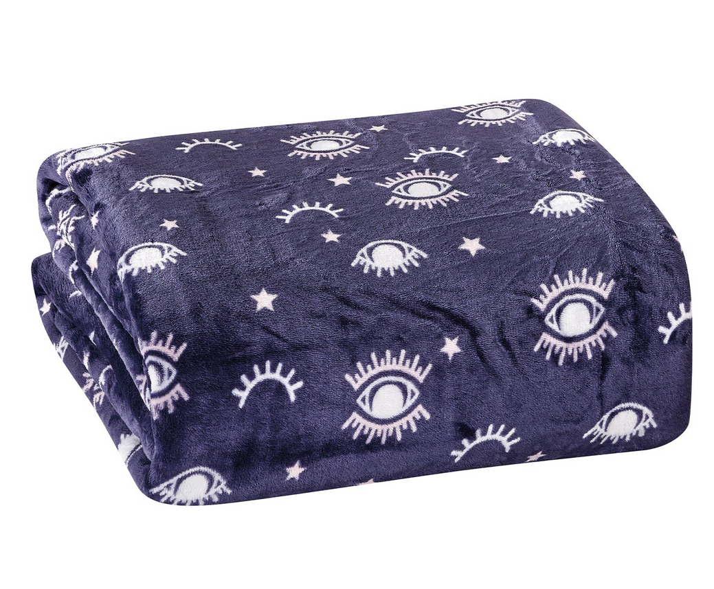 Luxury Home Evil Eye Embossed Microplush Blanket - Gallery 6