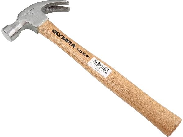 Olympia Tools Claw Hammer, 60-014, 8 Ounce,Silver