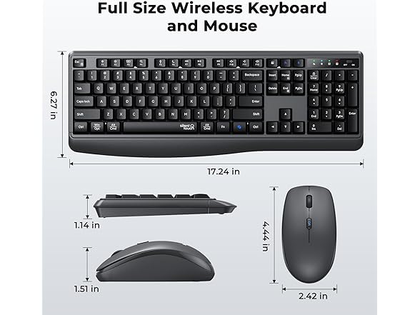 Wireless Keyboard and Mouse Combo | 2.4G/BT