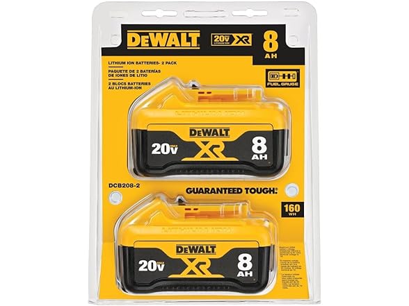 Dewalt DCB208-2 20V MAX* 8Ah XR battery 2pk