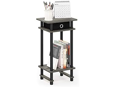 $15.99 Furinno Turn-N-Tube Tall End Table dealfomo