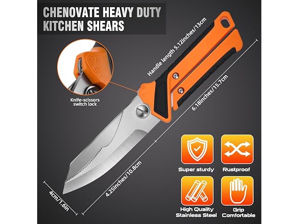 Chenovate Heavy Duty Kitchen Shears