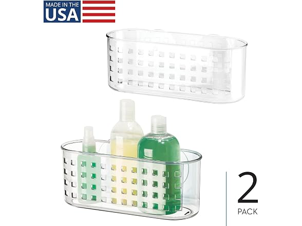 iDesign Hanging Suction Shower Caddy Basket