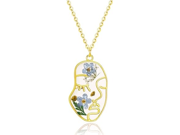 AMEJEW Forget Me Not Necklace