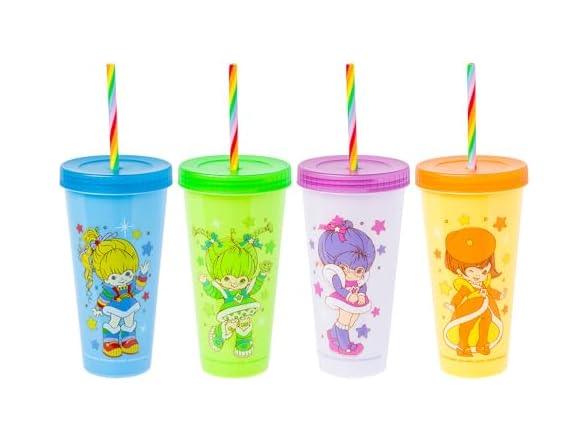 SilRainbow Brite Starlite, 4 Pack Color Changing Tumbler, 24oz