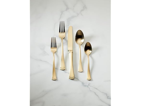 Lenox Silverware Set For 12, Portola Gold