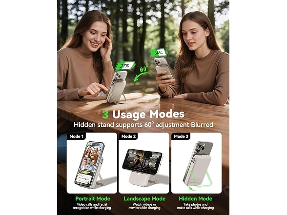 LENUTO Magnetic Power Bank Beige