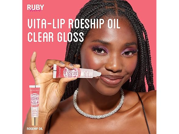Ruby Kisses Vita-Lip Clear Gloss Rosehip Oil 6pk