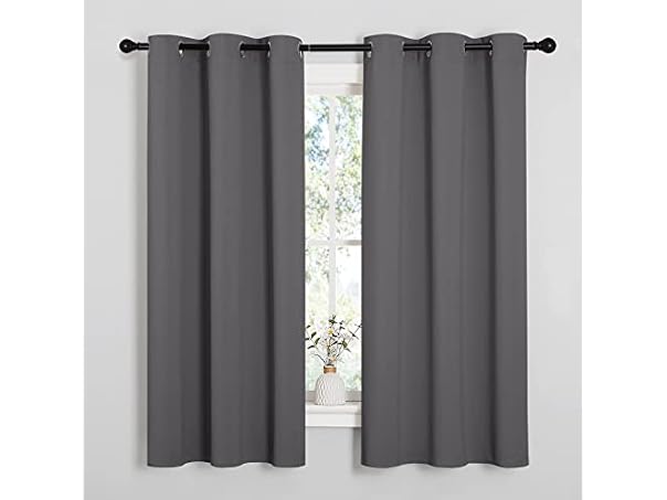 $6.99, Was $22.99, 69% Off! NICETOWN Grey Blackout Curtain 42"W x 63"L dealfomo