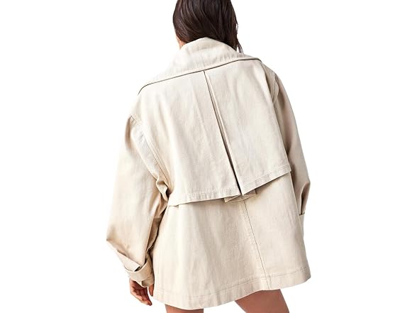Free People Women Highlands Solid Peacoat