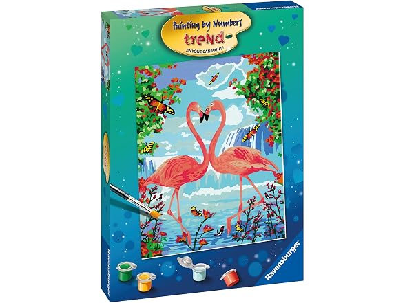 Ravensburger Flamingo Love Paint by Numbers Kit Up