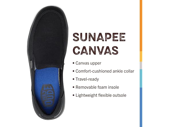 Hey Dude Men's Sunapee Canvas Shoes (40)