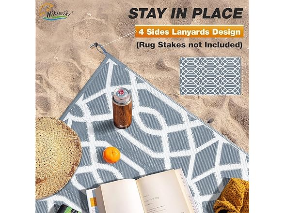 wikiwiki Outdoor Rug, 6x9ft