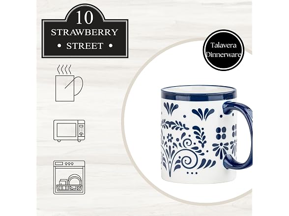 10 Strawberry Street Talavera Dinnerware, Set of 6