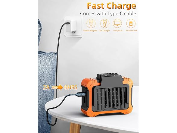 Koonie Waist Clip Fan with Solar Panel
