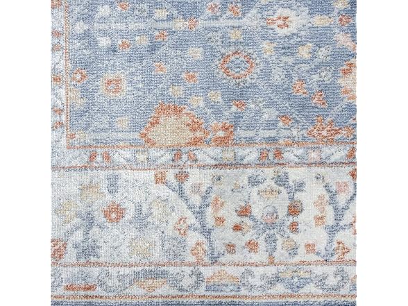 COZYLOOM Oriental Floral Rug 5x7 Blue