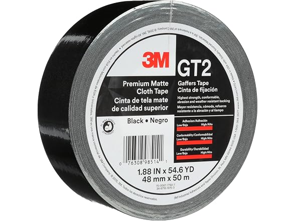 3M Premium Matte Cloth (Gaffers) Tape GT